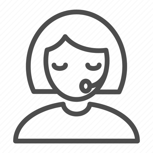 Assistant, girl, headset, sign icon - Download on Iconfinder
