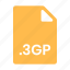 3gp, extension, file, file type, file format, format, type, file extension 