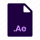 ae, aftereffect, extension, file extension, file, format, file type, file format, type