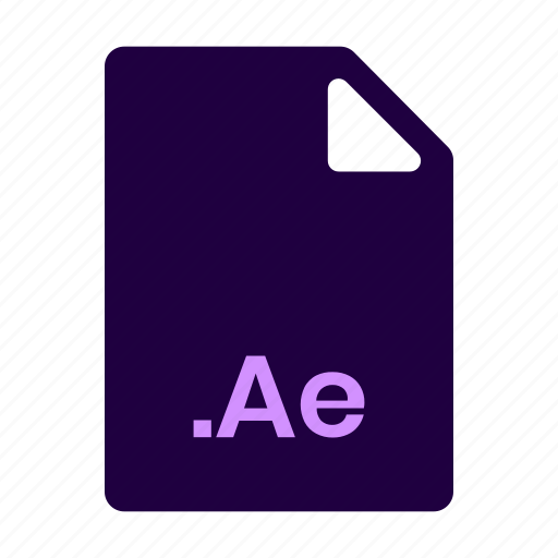 Ae, aftereffect, extension, file extension, file, format, file type icon - Download on Iconfinder
