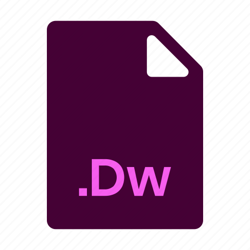 Dreamweaver, dw, extension, file, file type, file format, format icon - Download on Iconfinder