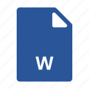 word, w, extension, format, file, file type, file format, type, file extension