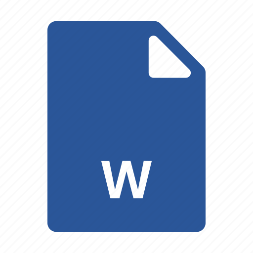 Word, w, extension, format, file, file type, file format icon - Download on Iconfinder