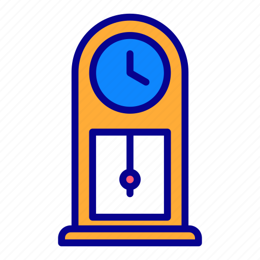 Grandfather clock, clock, wall-clock, time, pendulum clock, cuckoo clock, watch icon - Download on Iconfinder
