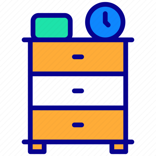 Drawer, furniture, cabinet, interior, table, cupboard, household icon - Download on Iconfinder