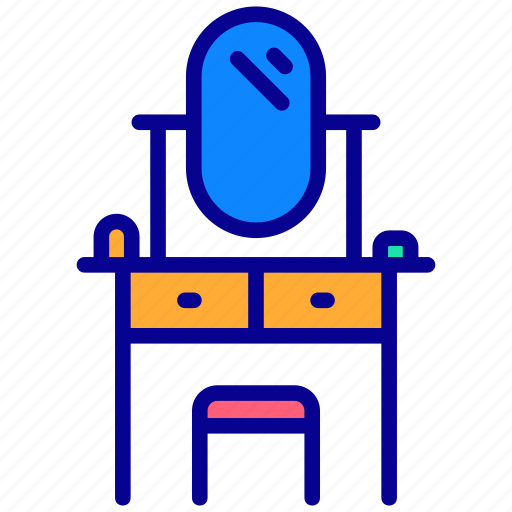 Dressing, table, furniture, desk, chair, interior, seat icon - Download on Iconfinder