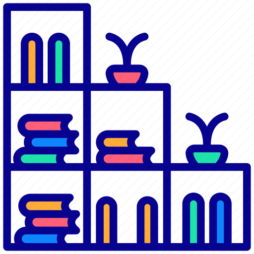 Book shelf, book, library, furniture, education, shelf, books icon - Download on Iconfinder