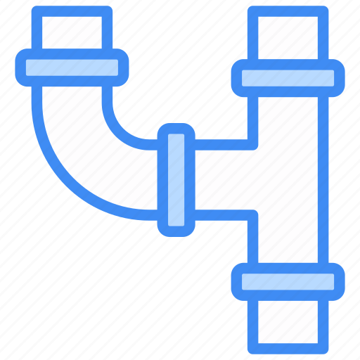 Pipe, water, plumbing, tube, pipeline, tool, flow icon - Download on Iconfinder