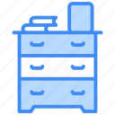 drawer, furniture, cabinet, interior, table, cupboard, household, storage, desk
