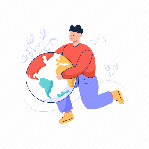 Green world, green energy, green planet, eco earth, environment friendly illustration - Download on Iconfinder