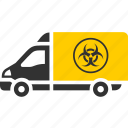 cargo, chemistry, delivery, radiation, shipping, transport, truck