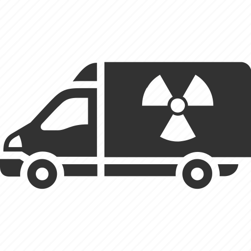 Cargo truck, danger, delivery, nuclear, radiation, shipping, transport icon - Download on Iconfinder