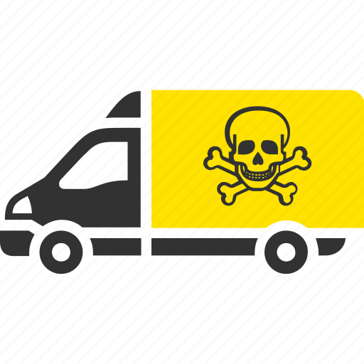 Cargo, delivery, laboratory, shipping, skull, transport, truck icon - Download on Iconfinder