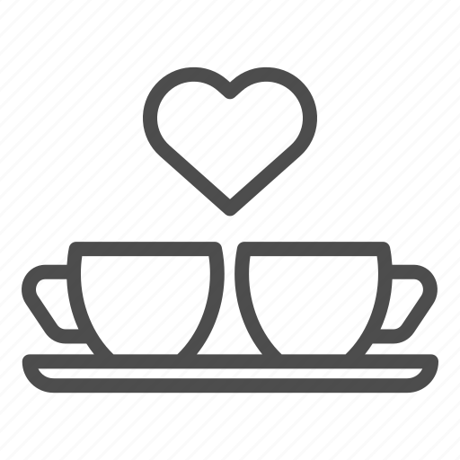 Love, coffee, heart, cup, two, espresso, cappuccino icon - Download on Iconfinder