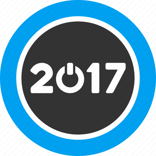 2017 year, control, press, round button, start, switch, turn on icon - Download on Iconfinder