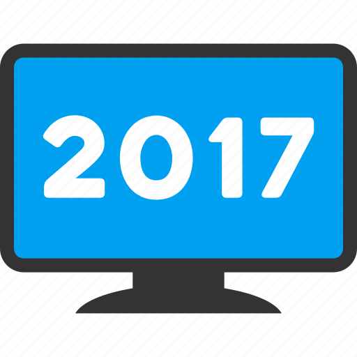 2017 year, desktop pc, display, electronic, equipment, monitor, screen icon - Download on Iconfinder