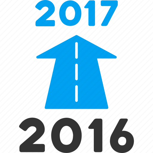 2017 year, ahead arrow, forward, future, new year, next, road icon - Download on Iconfinder