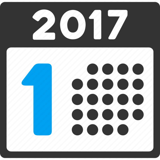 1st date, 2017 year, appointment, calendar, first day, number one, schedule icon - Download on Iconfinder