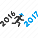 2017 year, activity, forward, future, new year, run, running man