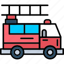 fire, truck, emergency, engine, ladder, rescue