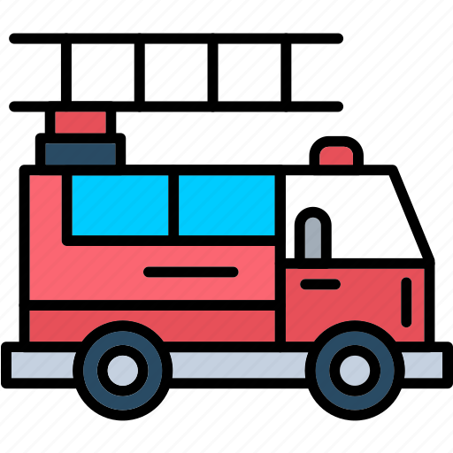 Fire, truck, emergency, engine, ladder, rescue icon - Download on Iconfinder