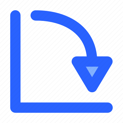 Arrow, down, growth, interface, stats icon - Download on Iconfinder