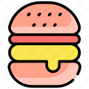 hamburger, burger, food, fast-food, junk-food, cheeseburger, fast, meal, junk