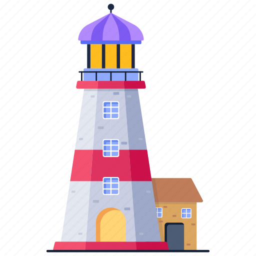 Watchtower, lighthouse, beacon light, phare, sea tower icon - Download on Iconfinder
