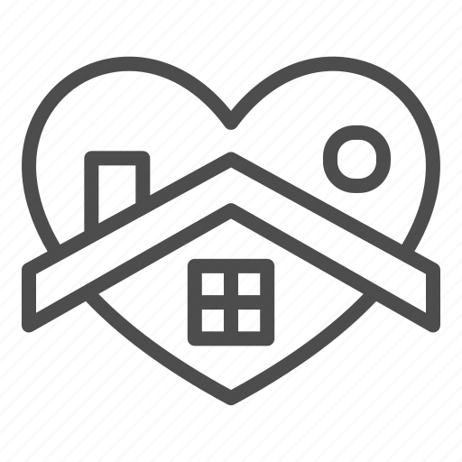 Virus, house, heart, quarantine, roof, window, love icon - Download on Iconfinder