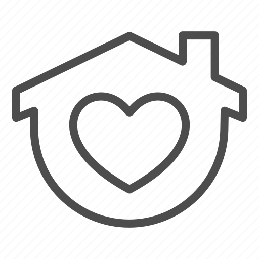 Virus, home, house, heart, quarantine, roof, love icon - Download on Iconfinder