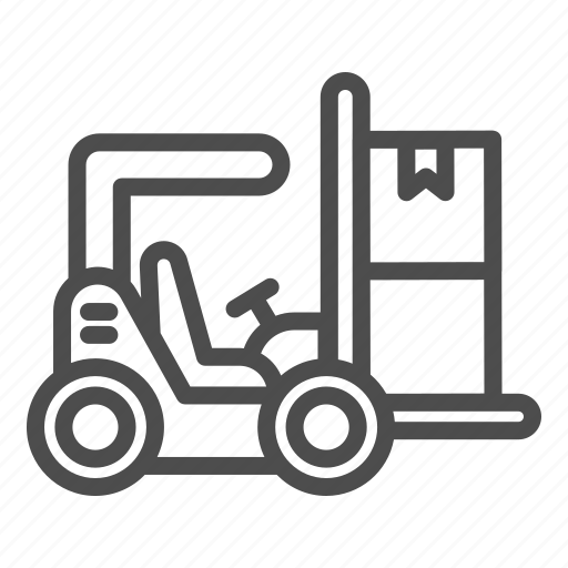 Forklift, loader, truck, delivery, warehouse, vehicle, box icon - Download on Iconfinder