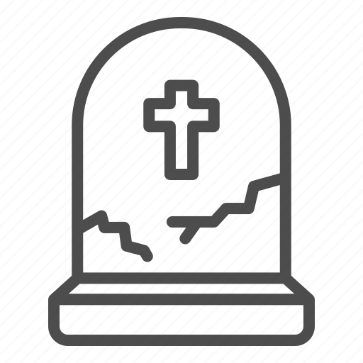 Grave, cross, headstone, crack, graveyard, tombstone, religion icon - Download on Iconfinder