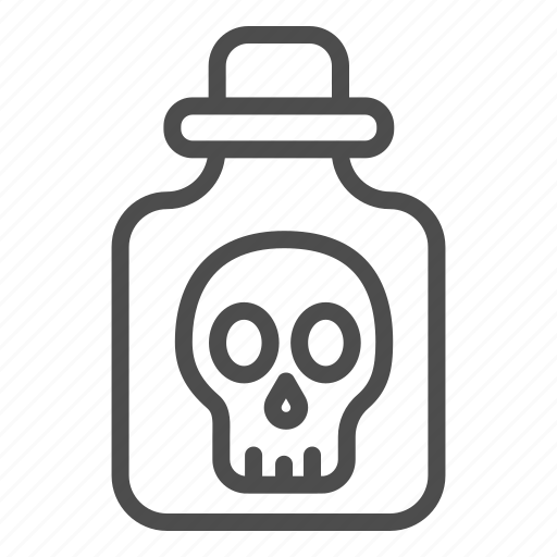 Poison, bottle, skull, toxic, liquid, danger, cap icon - Download on Iconfinder