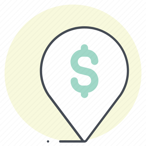 Business, dollar, finance, money, location, pin, place icon - Download on Iconfinder