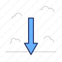 arrow, down, navigation
