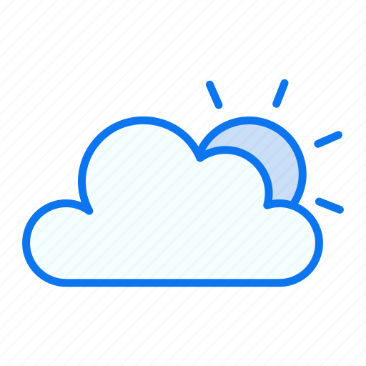 Cloudy, weather, cloud, forecast, nature, sun, sky icon - Download on Iconfinder