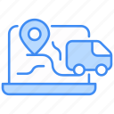 tracking, delivery, location, package, shipping, box, map, gps, navigation