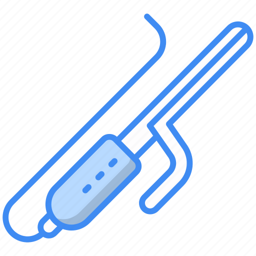 Curling iron, roller, electric, equipment, heating, hair curler, hairdresser icon - Download on Iconfinder