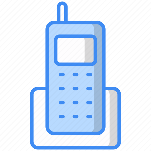 Cordless phone, portable telephone, telecommunication, landline, digital phone, radio phone, wireless phone icon - Download on Iconfinder