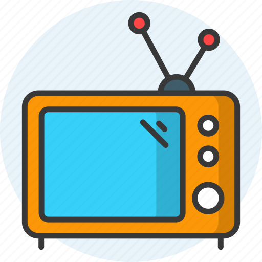 Television, watch, tv show, box, remote control, tv, intertailment icon - Download on Iconfinder