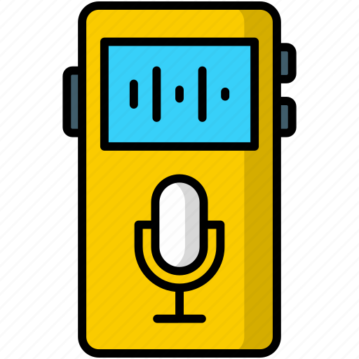 Voice recorder, microphones, radio, digital recorder, device, speaker, electronic icon - Download on Iconfinder