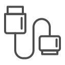 data cable, data cable icon, data cable line icon 