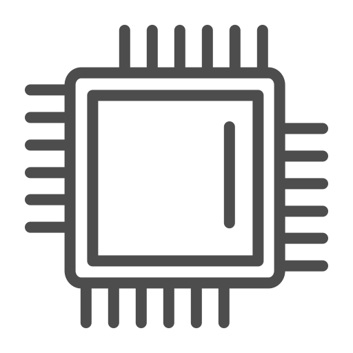 Processor, processor hardware icon, processor icon, processor line icon icon - Free download