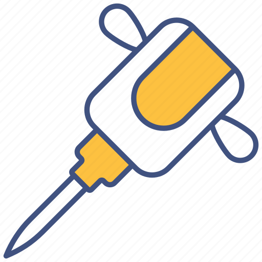 Jackhammer, construction, tool, drill, hammer, repair, worker icon - Download on Iconfinder