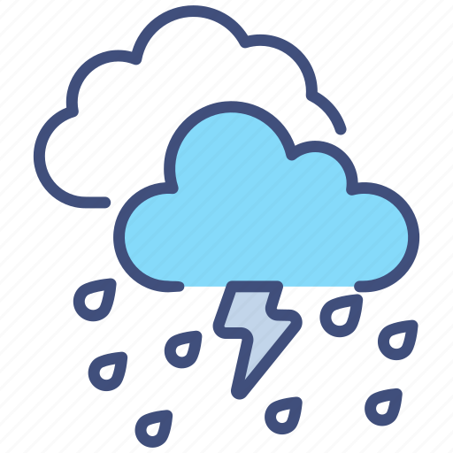 Thunderstorm, weather, cloud, storm, thunder, lightning, rain icon - Download on Iconfinder