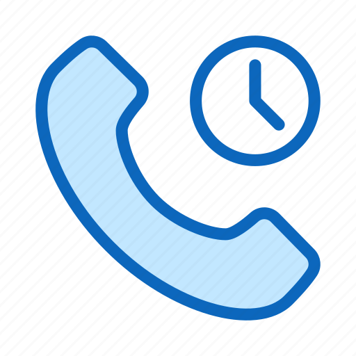Call, clock, handset, phone icon - Download on Iconfinder