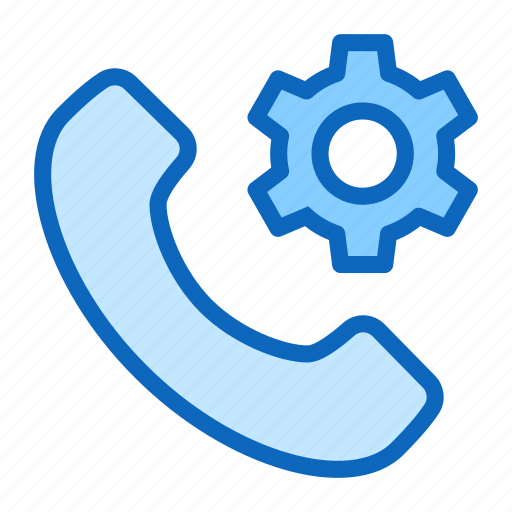 Call, gear, handset, phone, settings icon - Download on Iconfinder