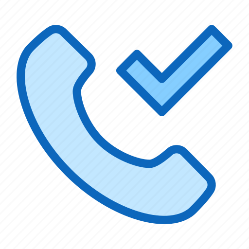 Call, handset, phone, tick icon - Download on Iconfinder