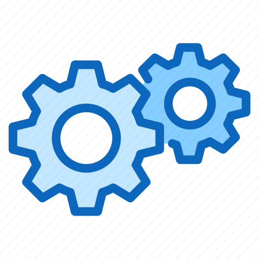 Blue, cogwheel, engine, gear, setting, settings, tabbaricons icon - Download on Iconfinder