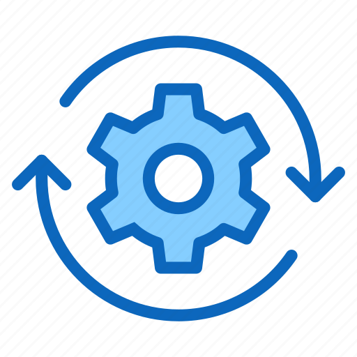 Blue, cogwheel, gear, reset, setting, settings, tabbaricons icon - Download on Iconfinder
